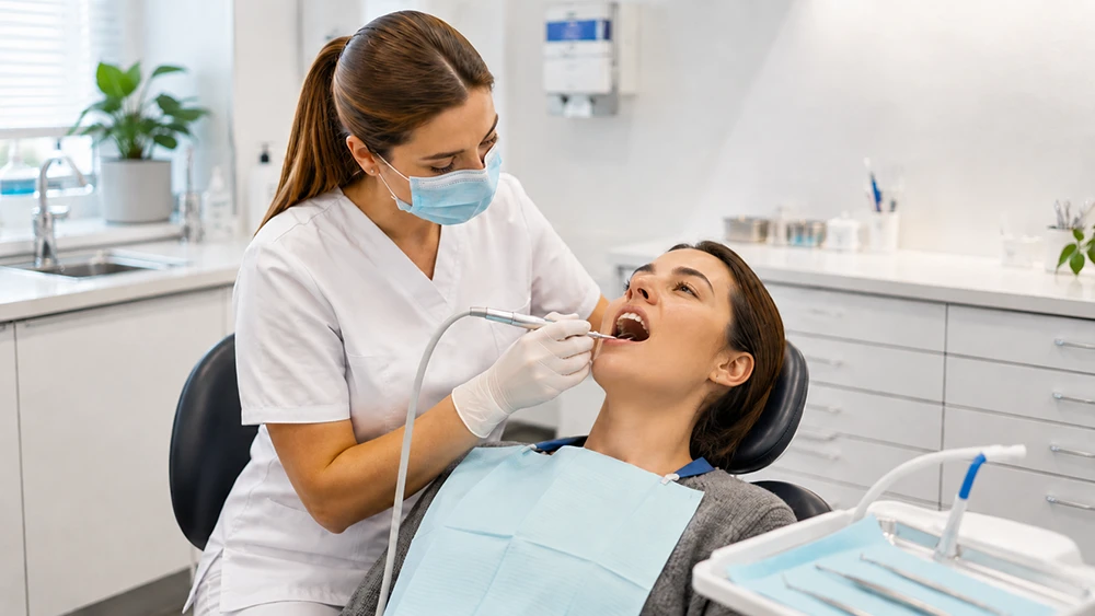 Illustration zum Beruf Dentalhygieneperson HF