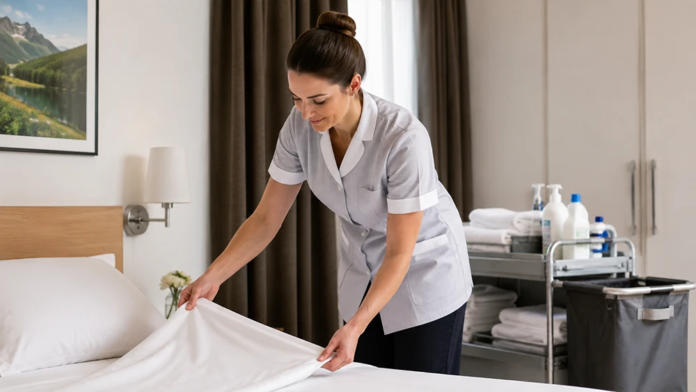 Illustration zum Beruf Fachperson Hotellerie-Hauswirtschaft EFZ