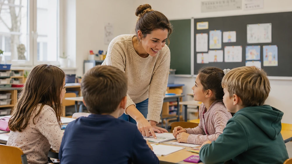 Illustration zum Beruf Lehrperson Vorschulstufe und Primarstufe